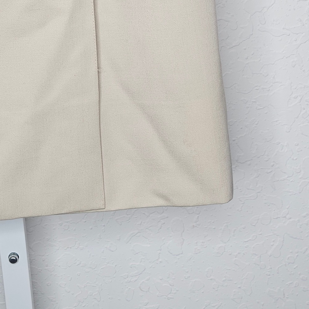 Krizia Beige Wool Wrap Pencil Skirt Made in Italy Classic Minimalist Size 2 - Picture 4 of 10